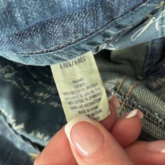 American Eagle Y2K  Wide Leg Low Rise Jeans size 6 - Picture 5 of 6